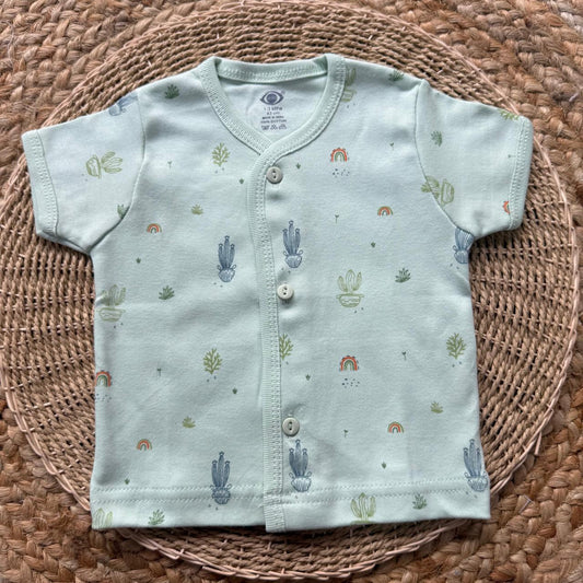 Knitted Baby Jabla with Sleeve - Light Green
