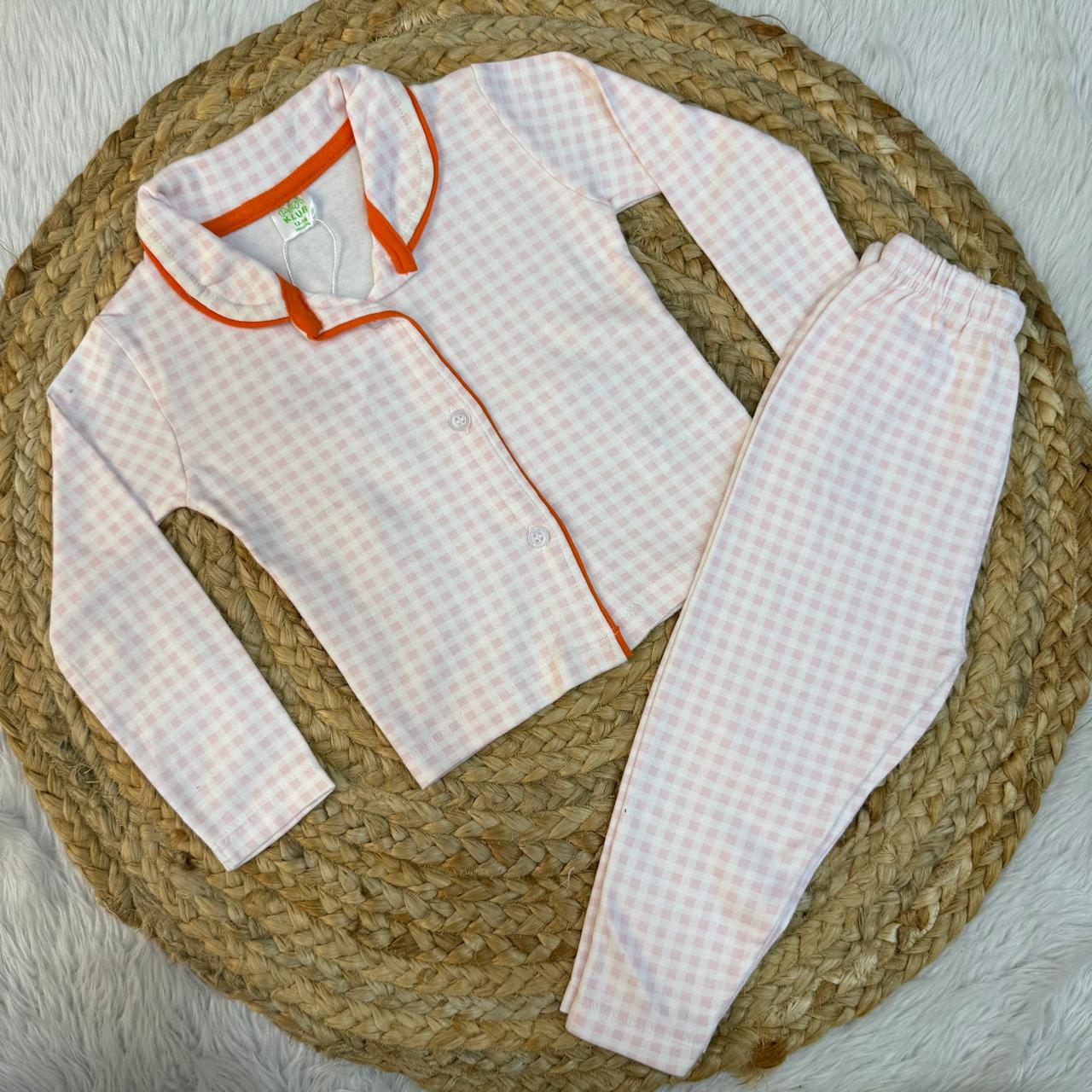 Baby Collar Night Suits - Checks