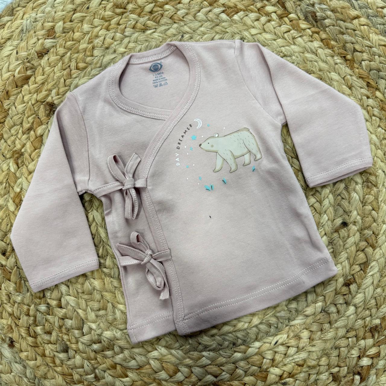 Kimono Knitted Jabla Full sleeve - Coral Pink