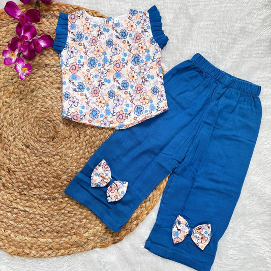 Girls Set - Blue Flowers