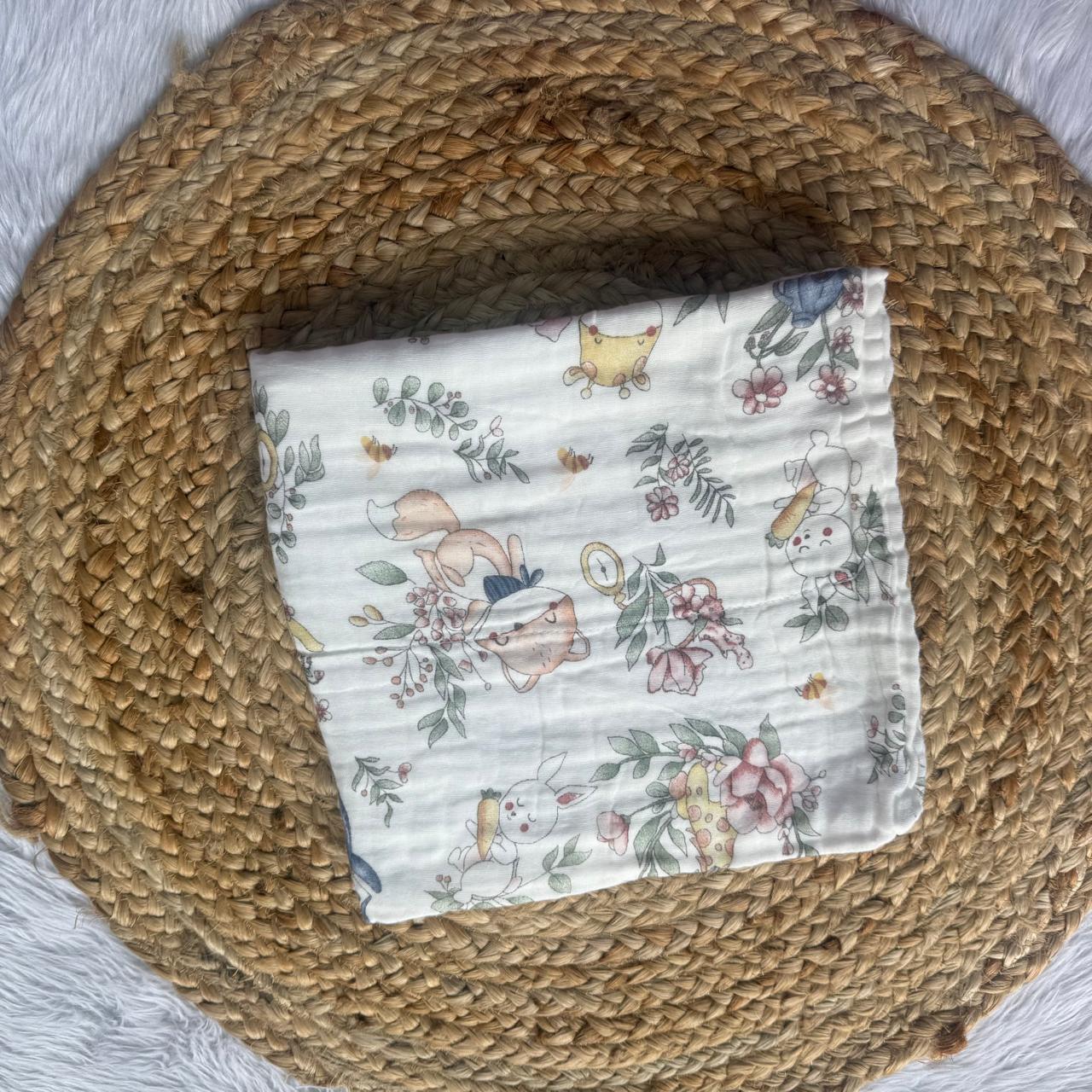 Muslin 6 Layer Bath Towels - Floral