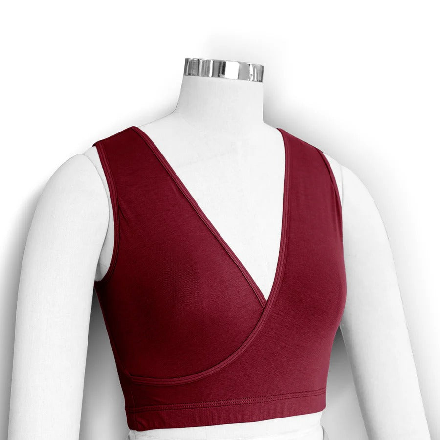 Sleeping Bra - Light Support, comfortable Nightwear for Women - Maroon