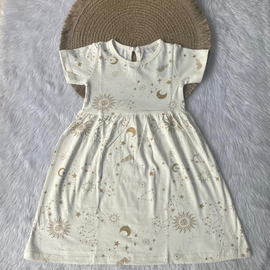 Girl Frocks - Cream Moon
