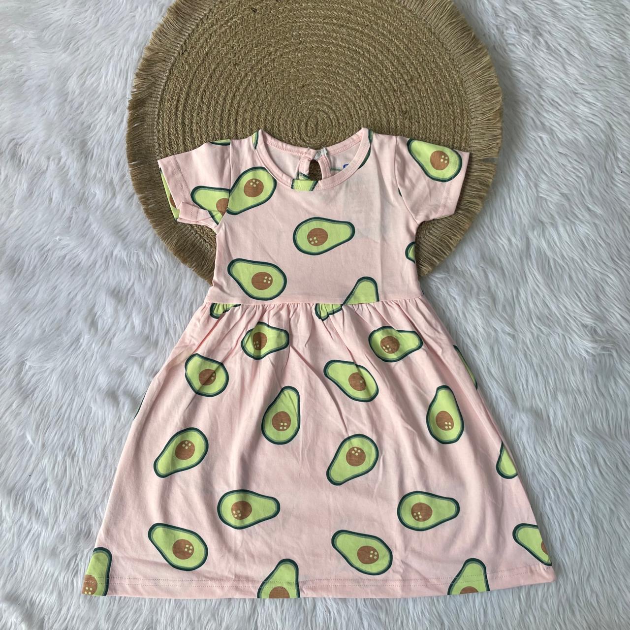 Girl Frocks - Pink Avacado