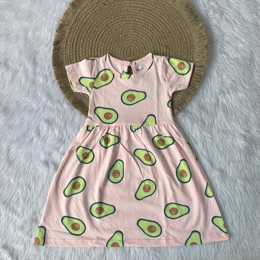 Girl Frocks - Pink Avacado