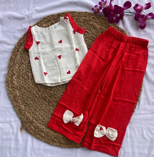 Girls Set - Red Hearts