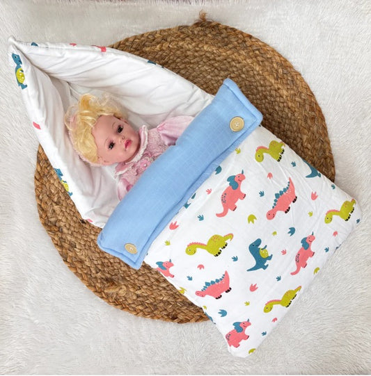 Muslin Baby Carry Bed - Dino