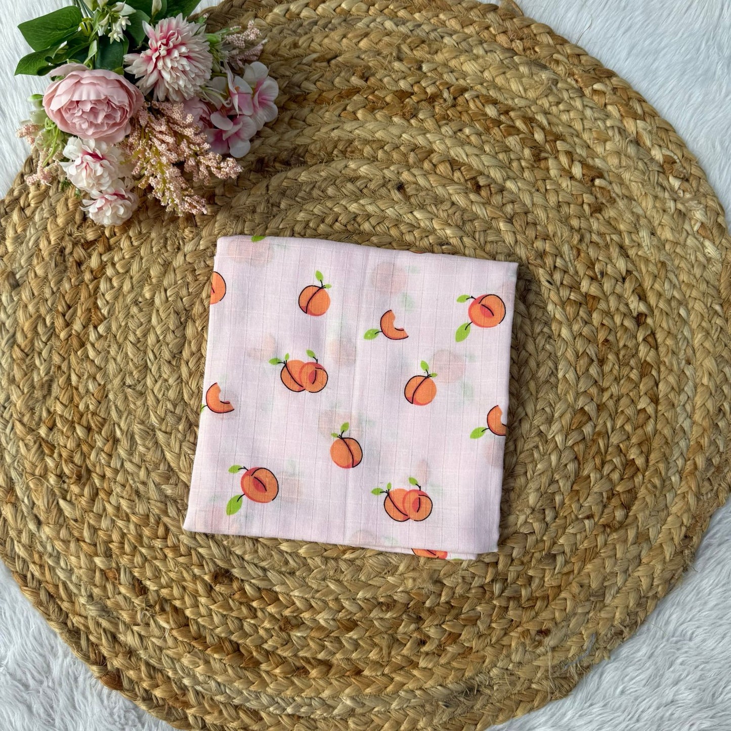 Muslin Adult Bath Towels - Peaches
