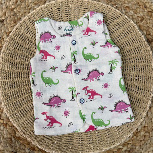 Double Layer Muslin Baby Jabla - Dino
