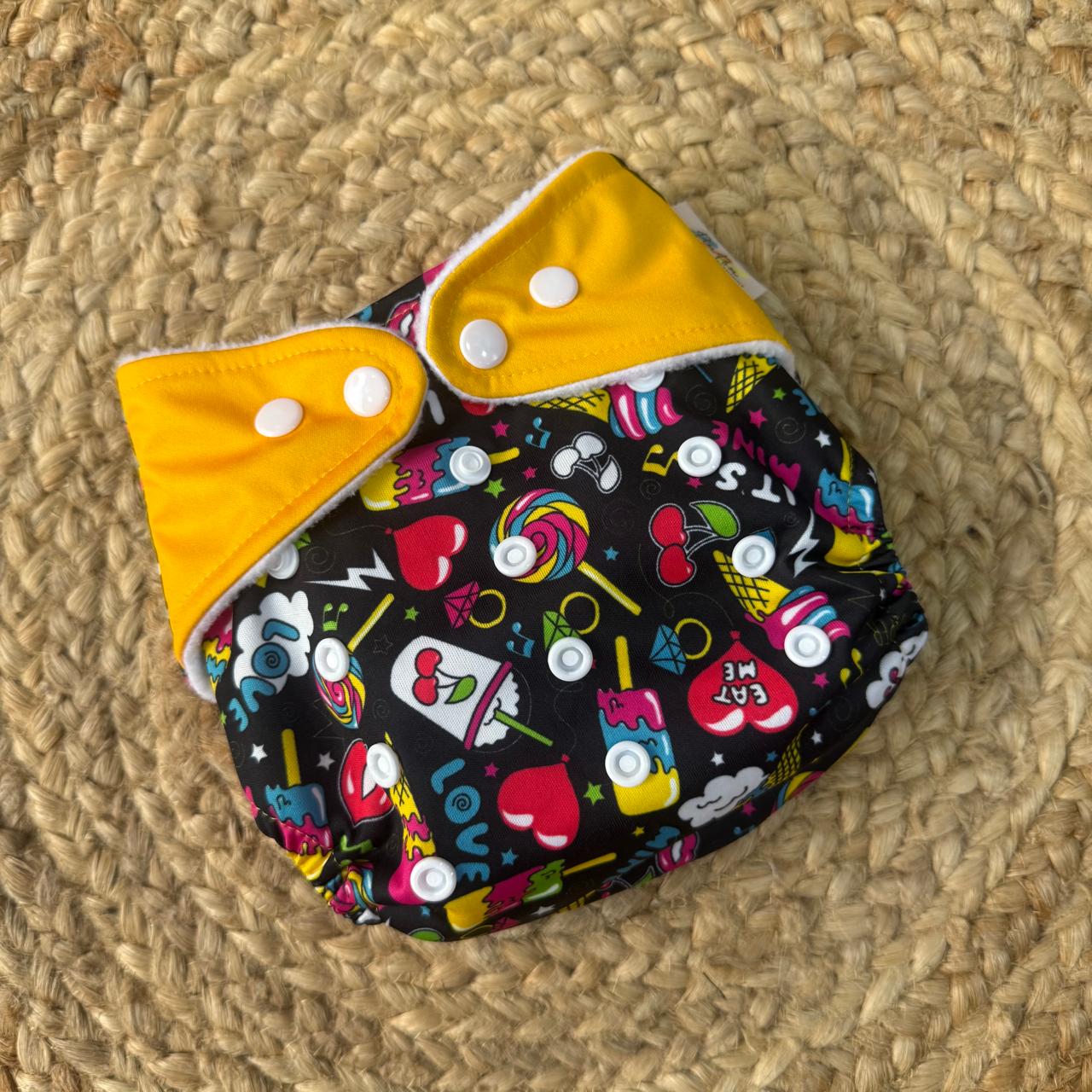 OneFit Free Size Cloth Diapers - Black