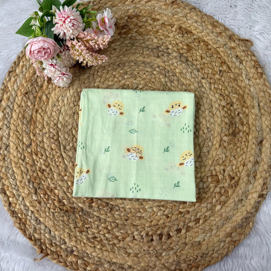 Muslin Bath Towels - PastelGreen Sheep
