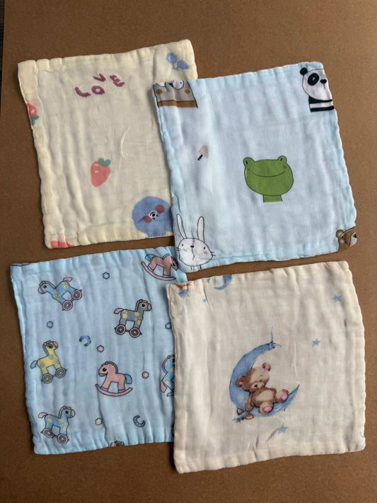 Muslin 6 Layer  Wipes - Combo 4