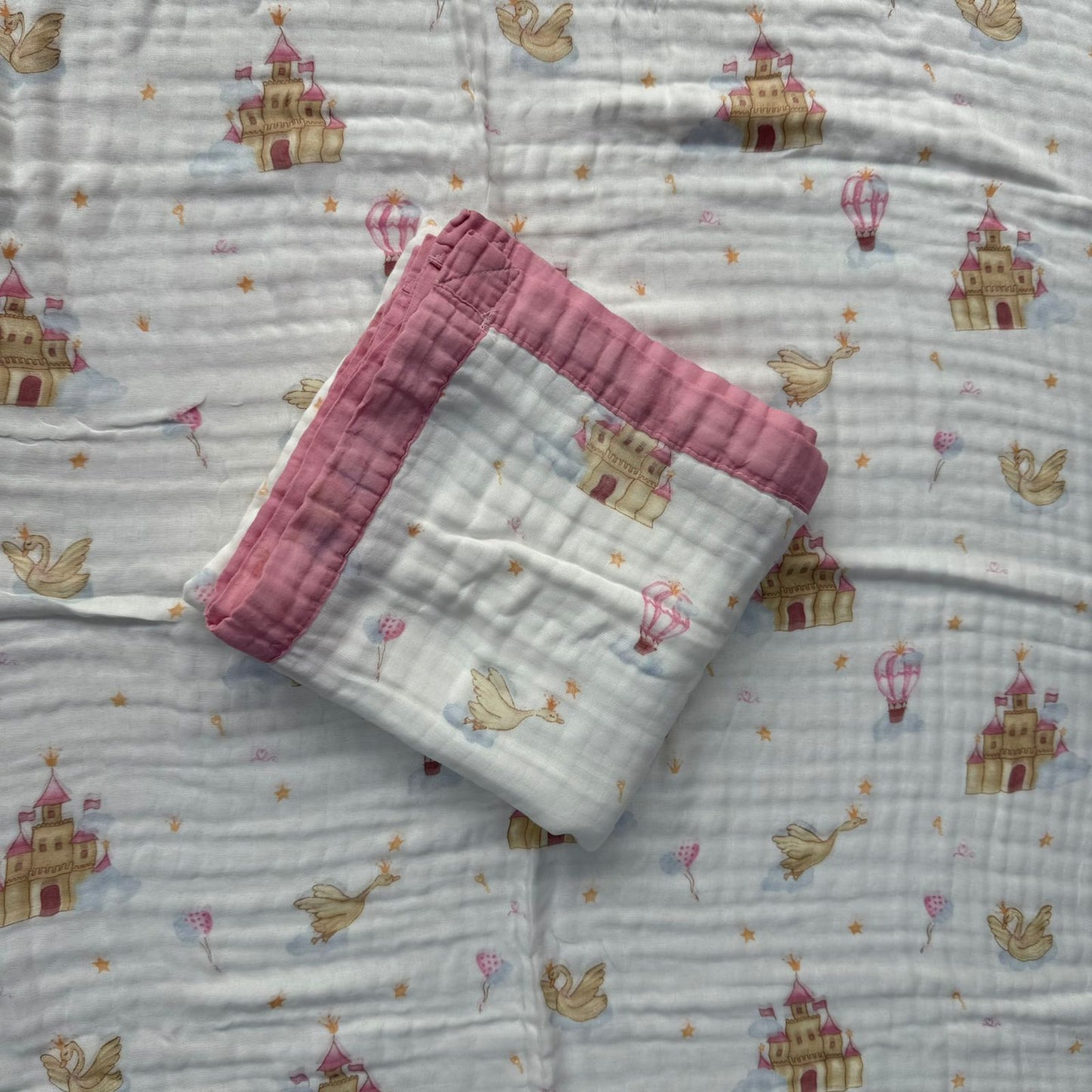 Muslin Blanket 6 Layer - Pink fort