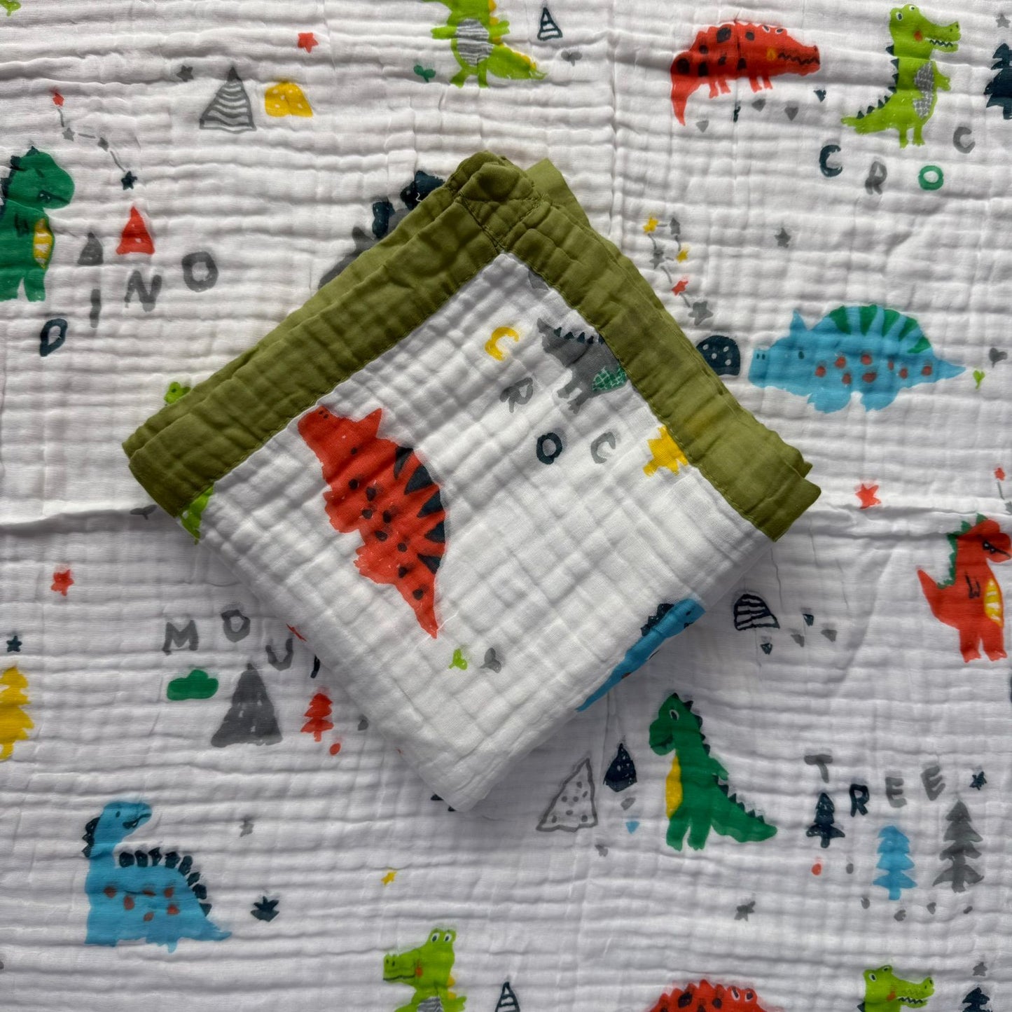 Muslin Blanket 6 Layer - Dino