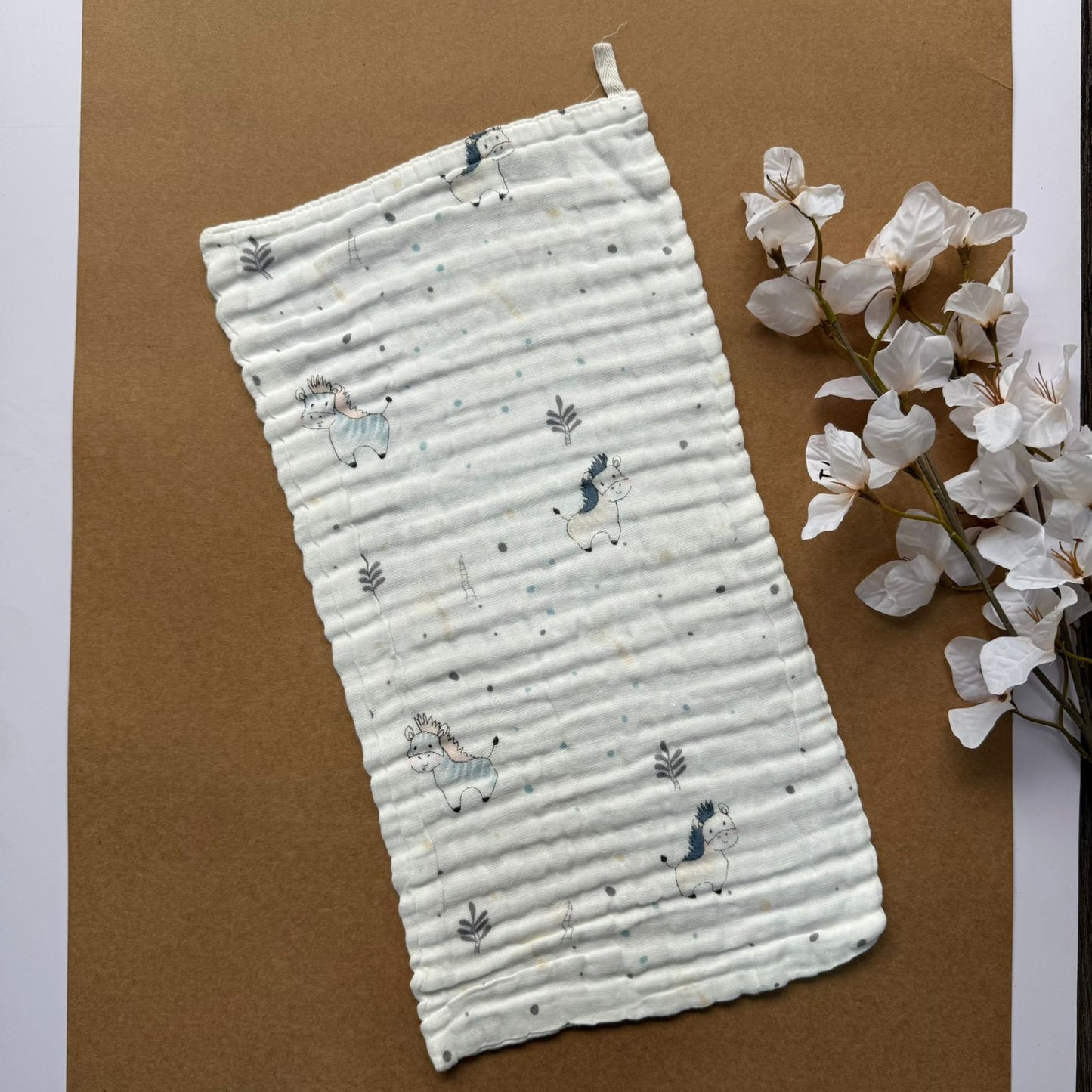 Baby Burp Cloth - 6 layer Muslin - Sheep