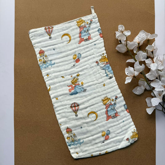 Baby Burp Cloth - 6 layer Muslin - Yellow Moon