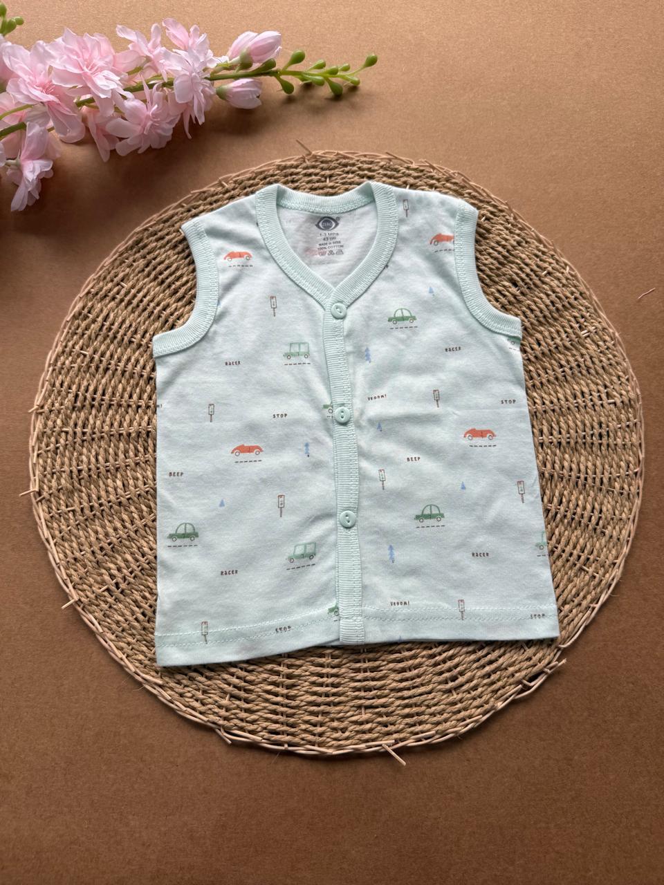 Knitted Baby Jabla Sleeveless  - Green