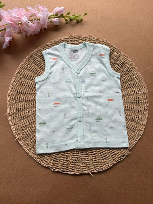 Knitted Baby Jabla Sleeveless  - Green