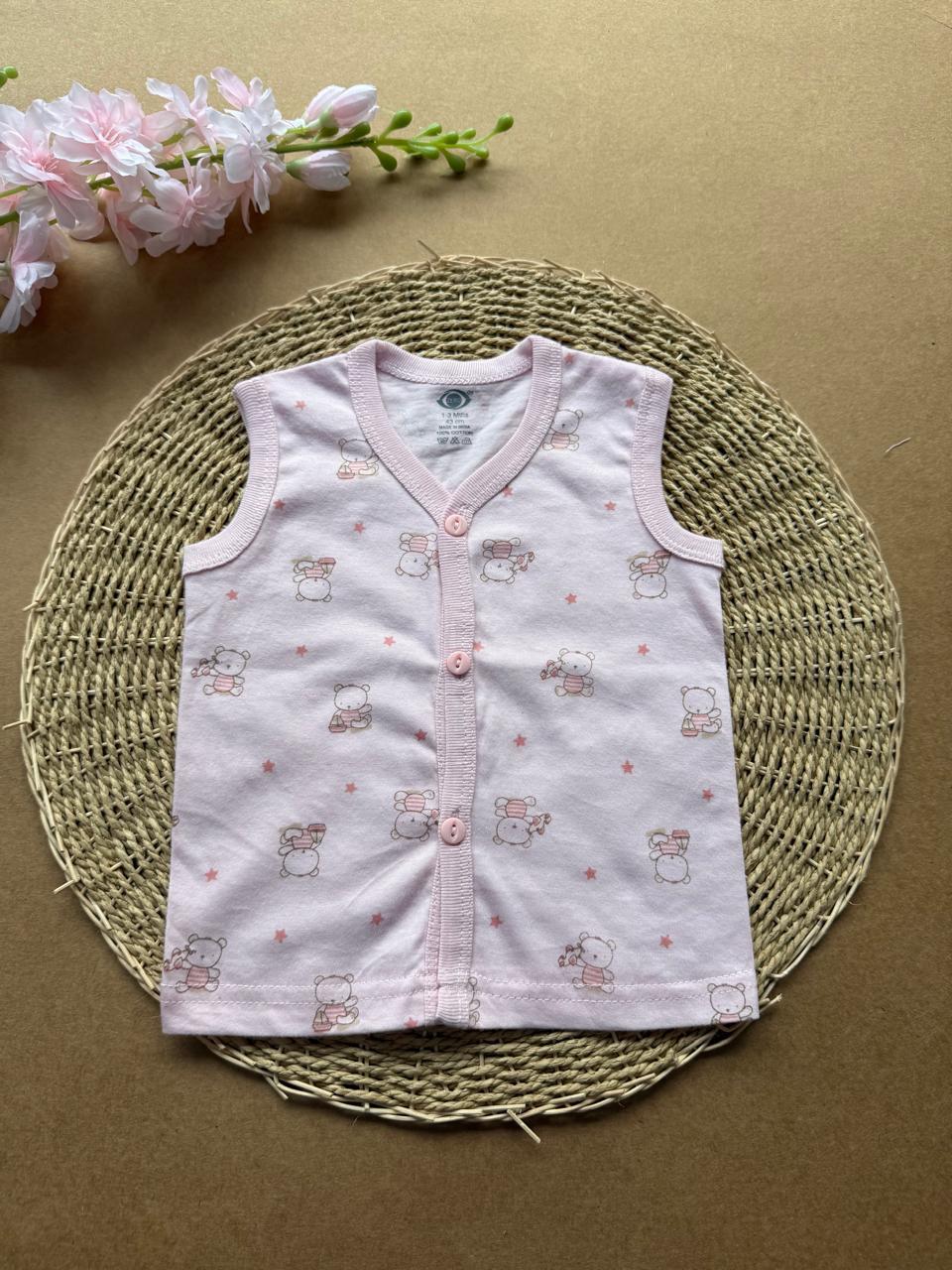 Knitted Baby Jabla Sleeveless  - Pink