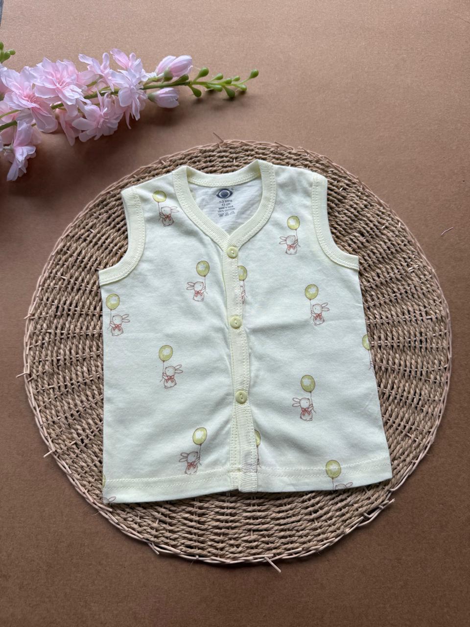 Knitted Baby Jabla Sleeveless  - Yellow