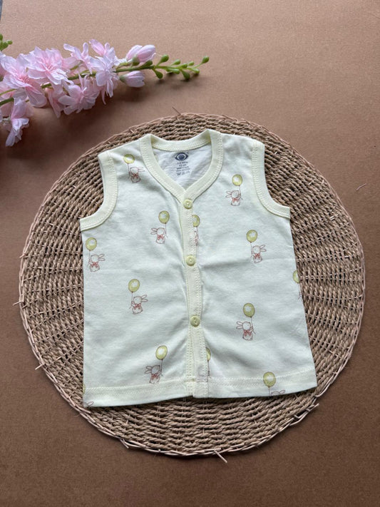 Knitted Baby Jabla Sleeveless  - Yellow
