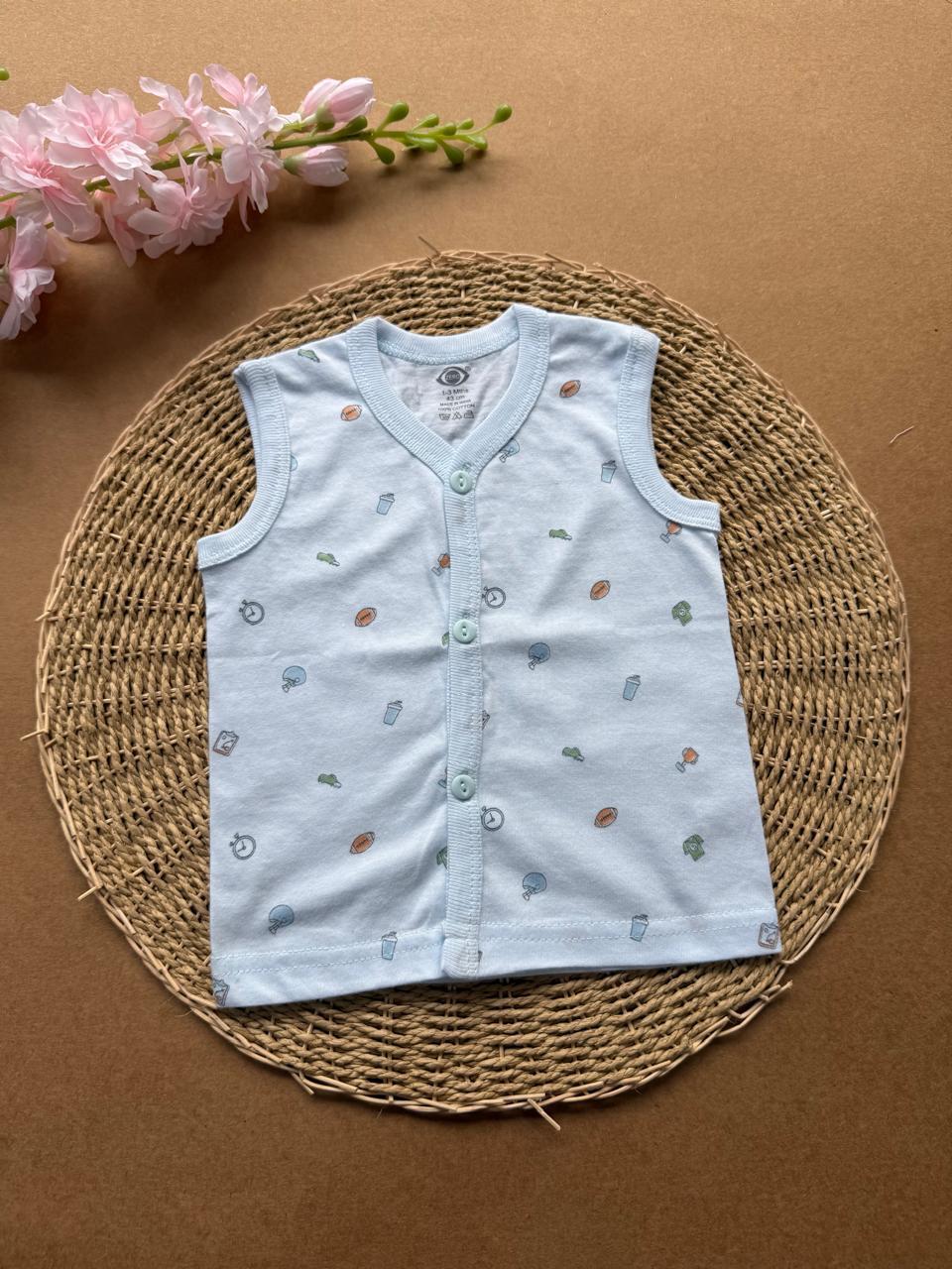 Knitted Baby Jabla Sleeveless  - Blue