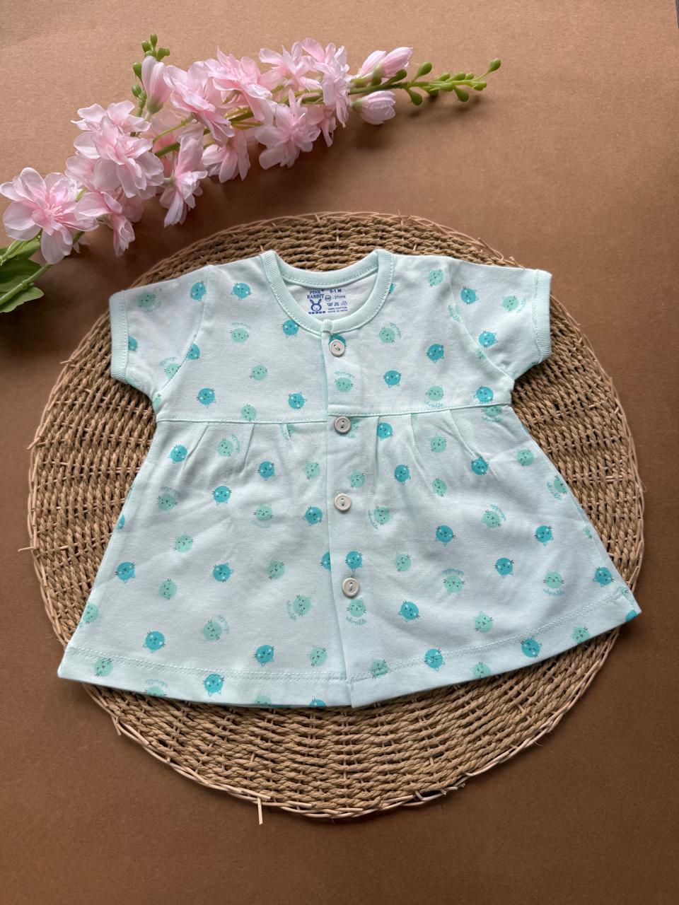 Premium Baby Knitted Frocks - Baby Blue