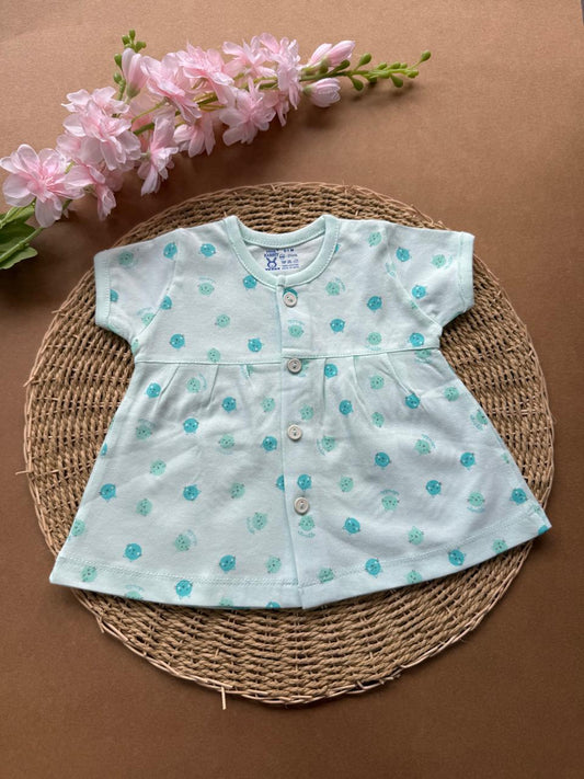 Premium Baby Knitted Frocks - Baby Blue
