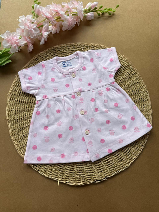 Premium Baby Knitted Frocks - Cat Face