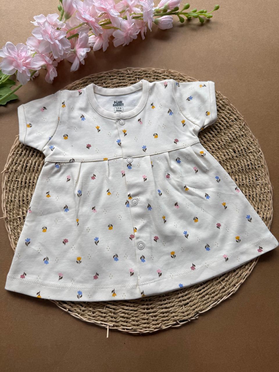 Premium Baby Knitted Frocks - Mini Flowers