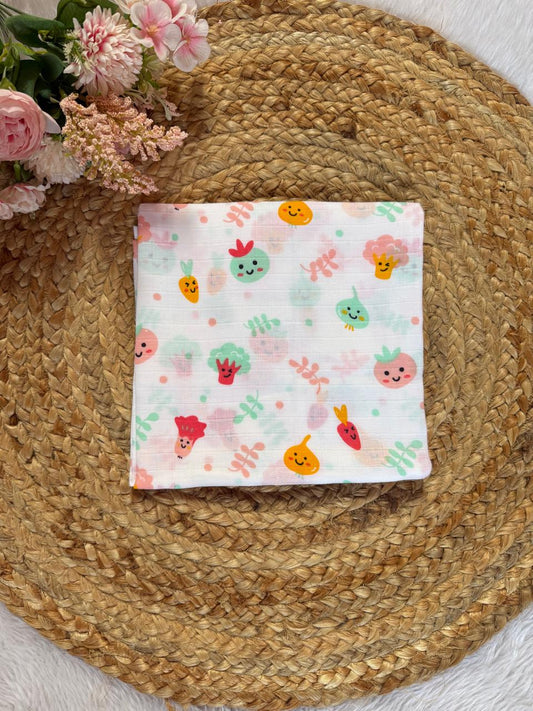 Muslin Bath Towels - Vegetables