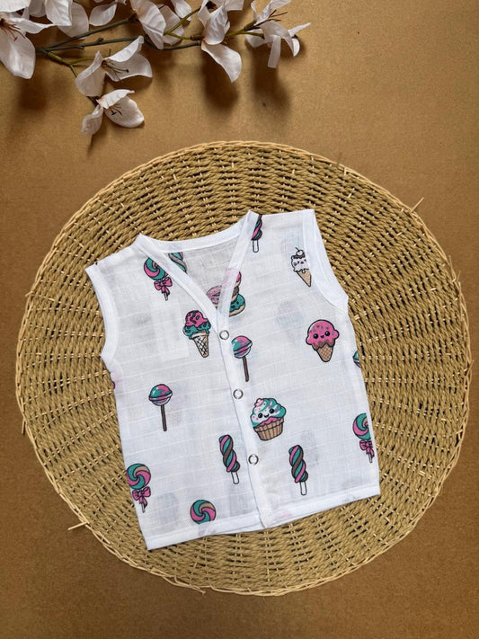 Muslin Baby Jabla -  Chocolates & Icecream
