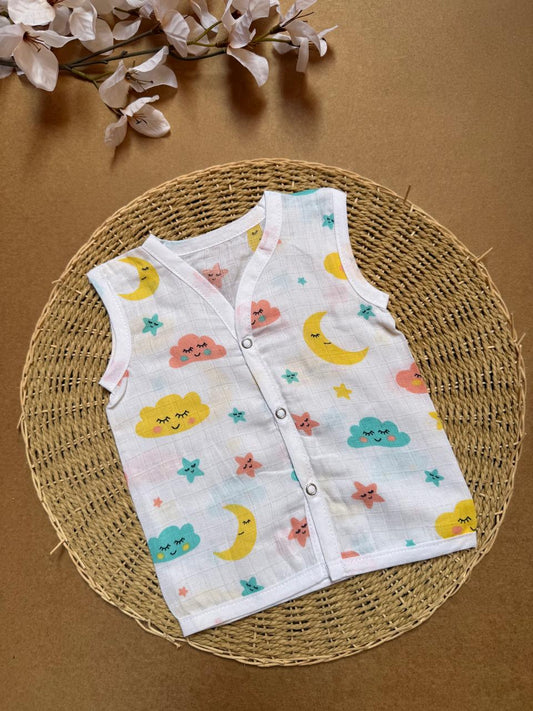 Muslin Baby Jabla -  Clouds, Moon & Stars