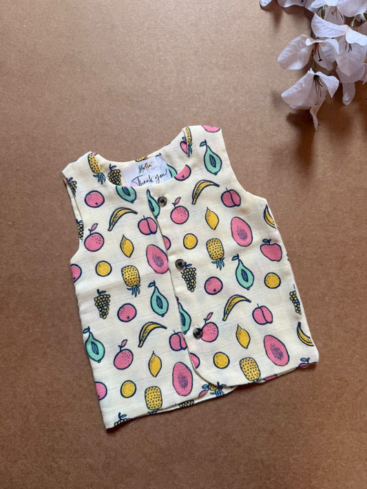 Double Layer Muslin Baby Jabla -  Fruits