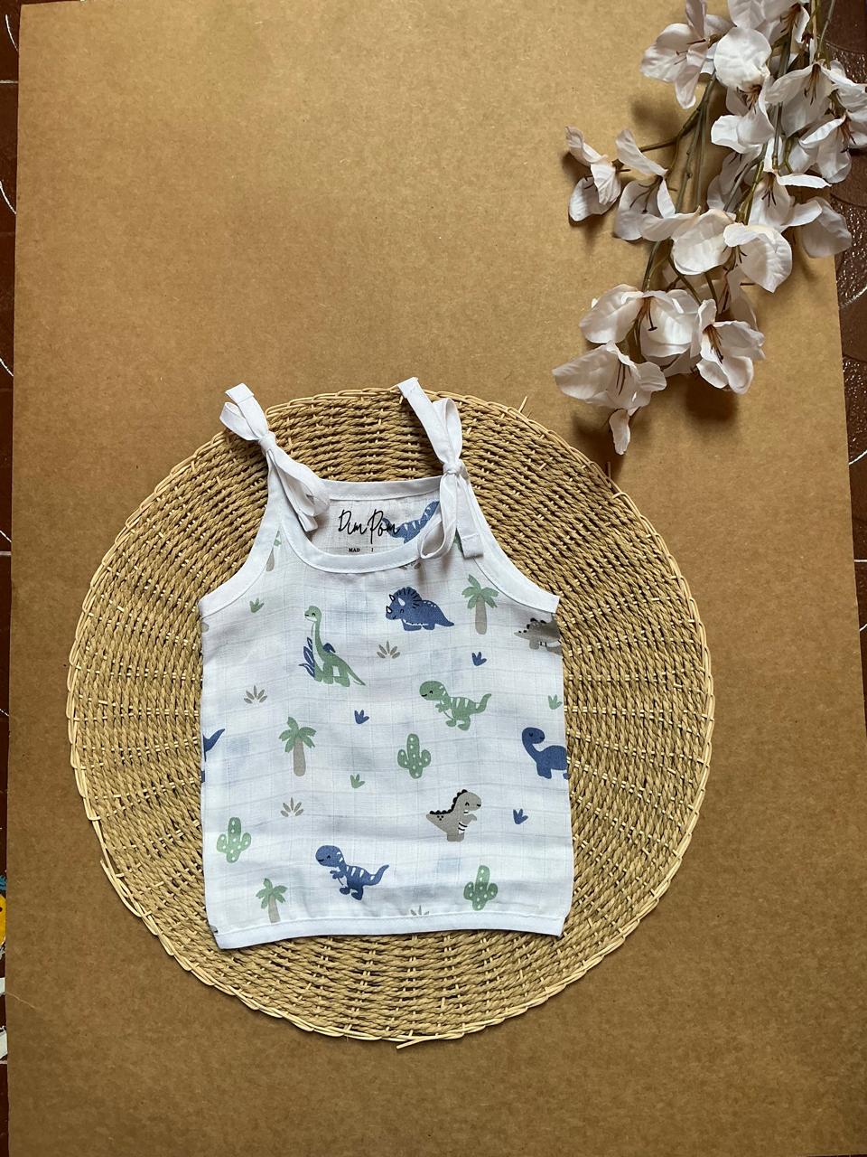 Muslin Baby  Knot Jabla - Grey Dino