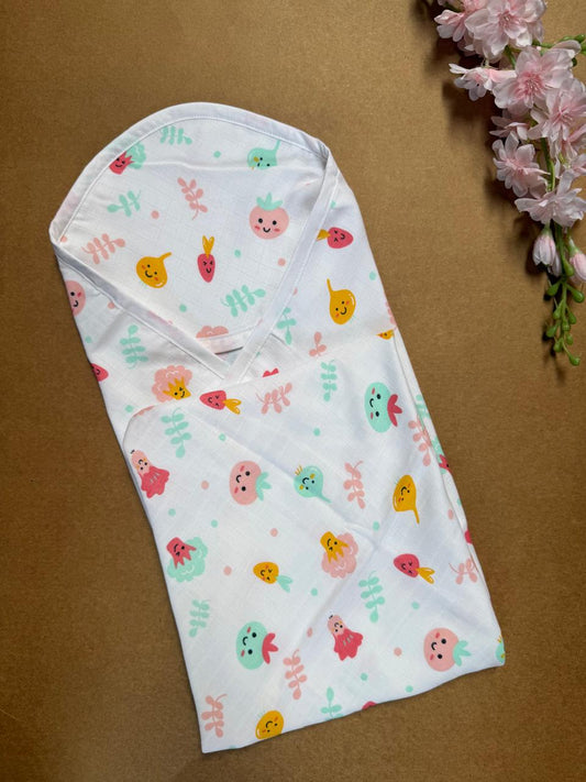 Muslin Hooded Towel - Vegetables