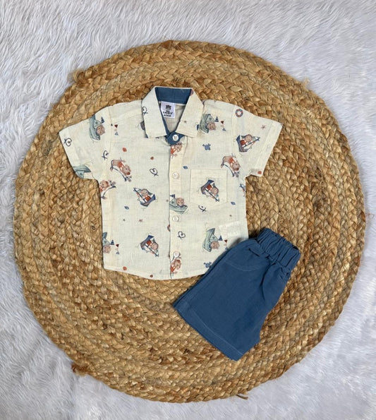 Baby Sets - Cream Navyblue