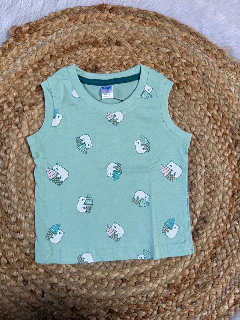 Baby Vest – Peacock Blue