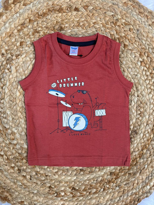 Baby Vest – Red Little Drummer
