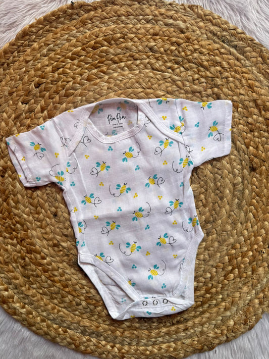 Baby Muslin Romper - Honey Bee