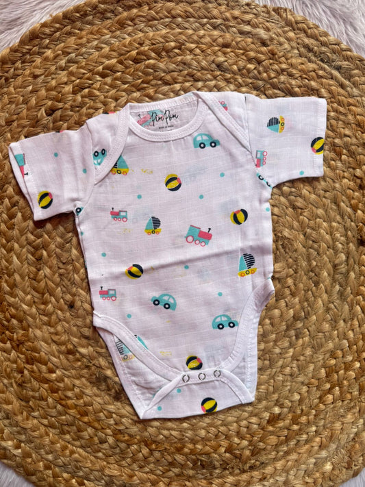 Baby Muslin Romper - Ball & Boat