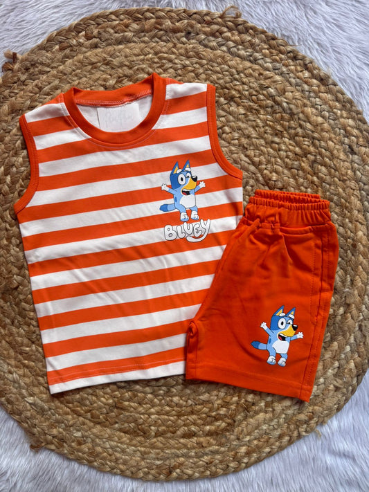 Baby Boy Sets - Orange Bluey