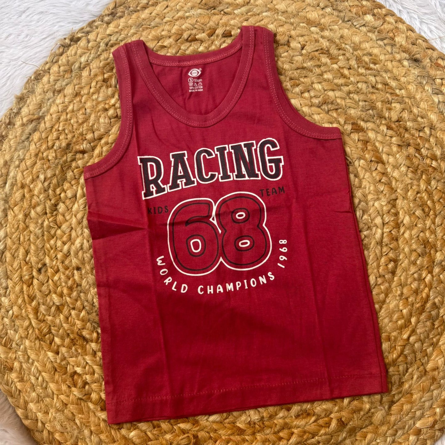 Boy Vest – Racing Maroon