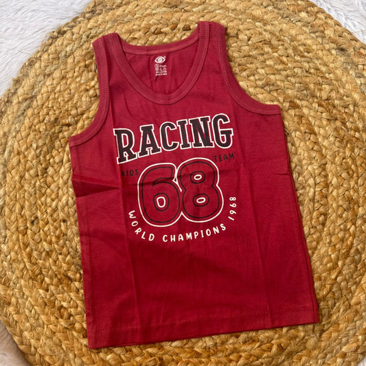 Boy Vest – Racing Maroon