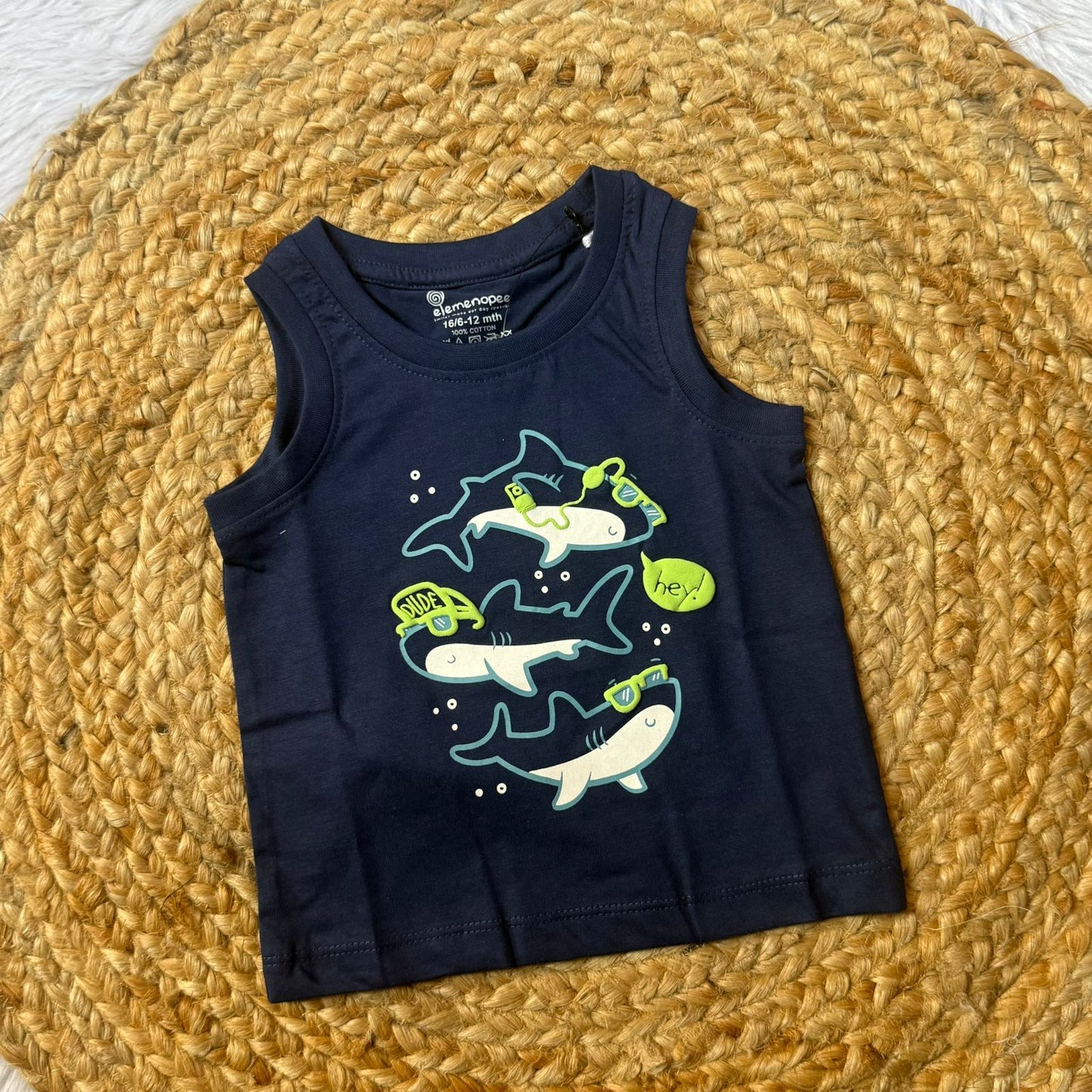 Baby Vest – Navyblure Dolphins