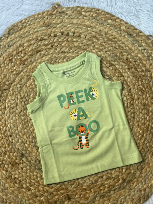 Baby Vest – Pista Green