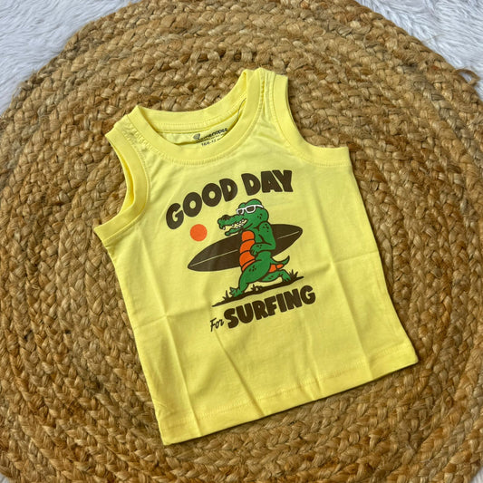 Baby Vest – Yellow Good day