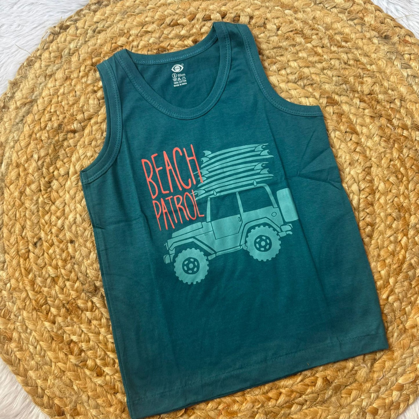 Boy Vest –  Peacock Green