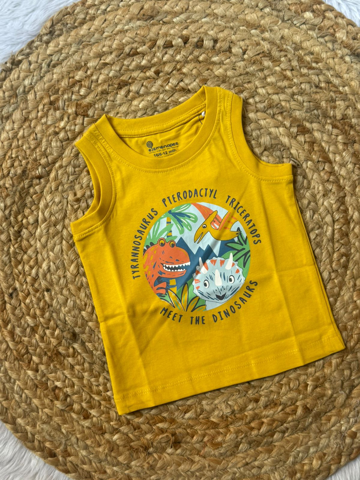 Baby Vest –  Dark Yellow