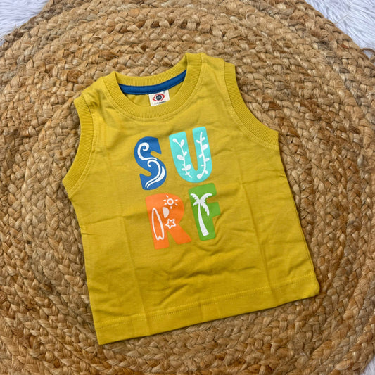 Baby Vest – Yellow Surf